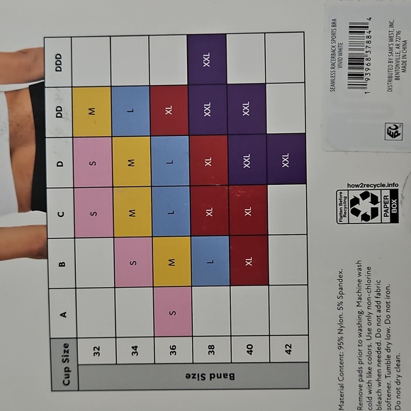 MEMBER'S MARK Seamless Racerback Sports Bra - Picture 4 of 4